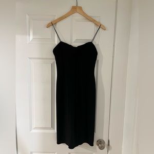 Laundry by Design Black Fitted Dress (Midi Length)